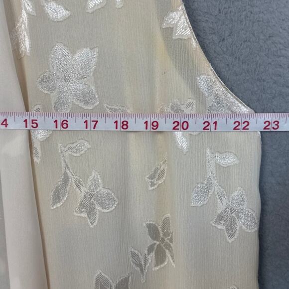 Astr Floral Burnout Duster Fringe Hem Cream Size M Bohemian Western Festival - Picture 4 of 8